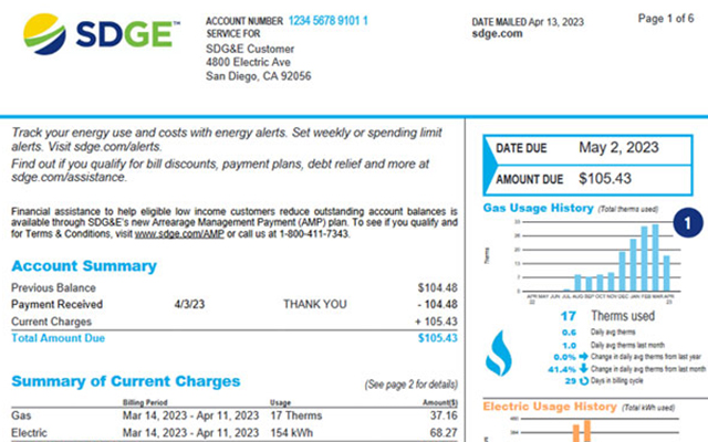 sample bill